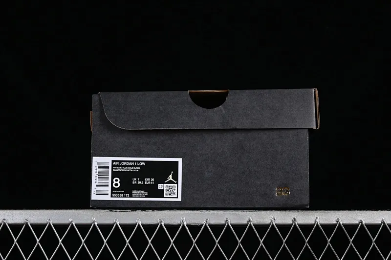 All categories Air Jordan Jordan series basketball shoes Air Jordan 1 Low Z version Air Jordan 1 Low AJ1 Joe 1 black and white gold hook low-top cultural basketball shoes 553558-172